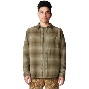 Mountain Hardwear Mens Plusher Long Sleeve Shirt(Dark Pine Ombre Buffalo Check Print)