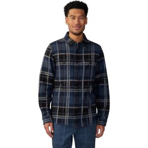Mountain Hardwear Mens Plusher Long Sleeve Shirt(Hardwear Navy Amsterdam Plaid)