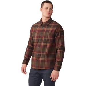 Mountain Hardwear Mens Plusher Long Sleeve Shirt(Washed Raisin Amsterdam Plaid)