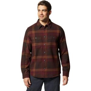 Mountain Hardwear Mens Plusher Long Sleeve Shirt(Washed Raisin Bonfire Plaid)
