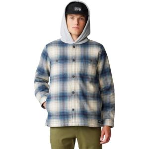 Mountain Hardwear Men’s Plusher Microchill Lined Shirt(Asiatic Blue Ombre Buffalo Check Print)