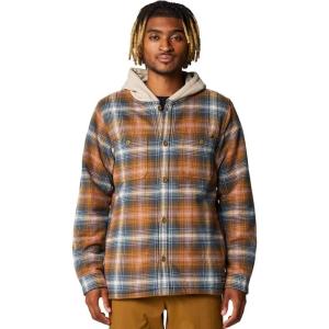 Mountain Hardwear Men’s Plusher Microchill Lined Shirt(Golden Brown Ombre Buffalo Check Print)