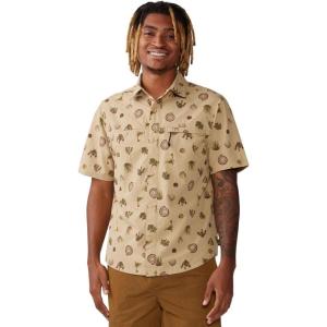 Mountain Hardwear Mens Stryder Short Sleeve Shirt(Moab Tan Scorpion Print)