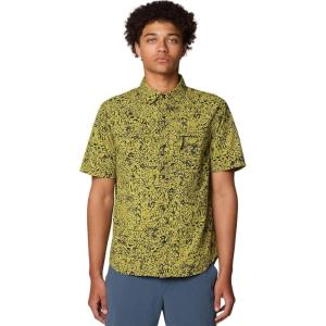 Mountain Hardwear Mens Stryder Short Sleeve Shirt(Moon Moss Forager Print)