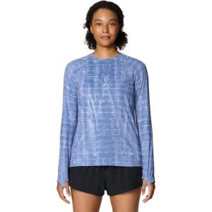 Mountain Hardwear Womens Crater Lake Long Sleeve(Best Coast Blue Prismatic Print)