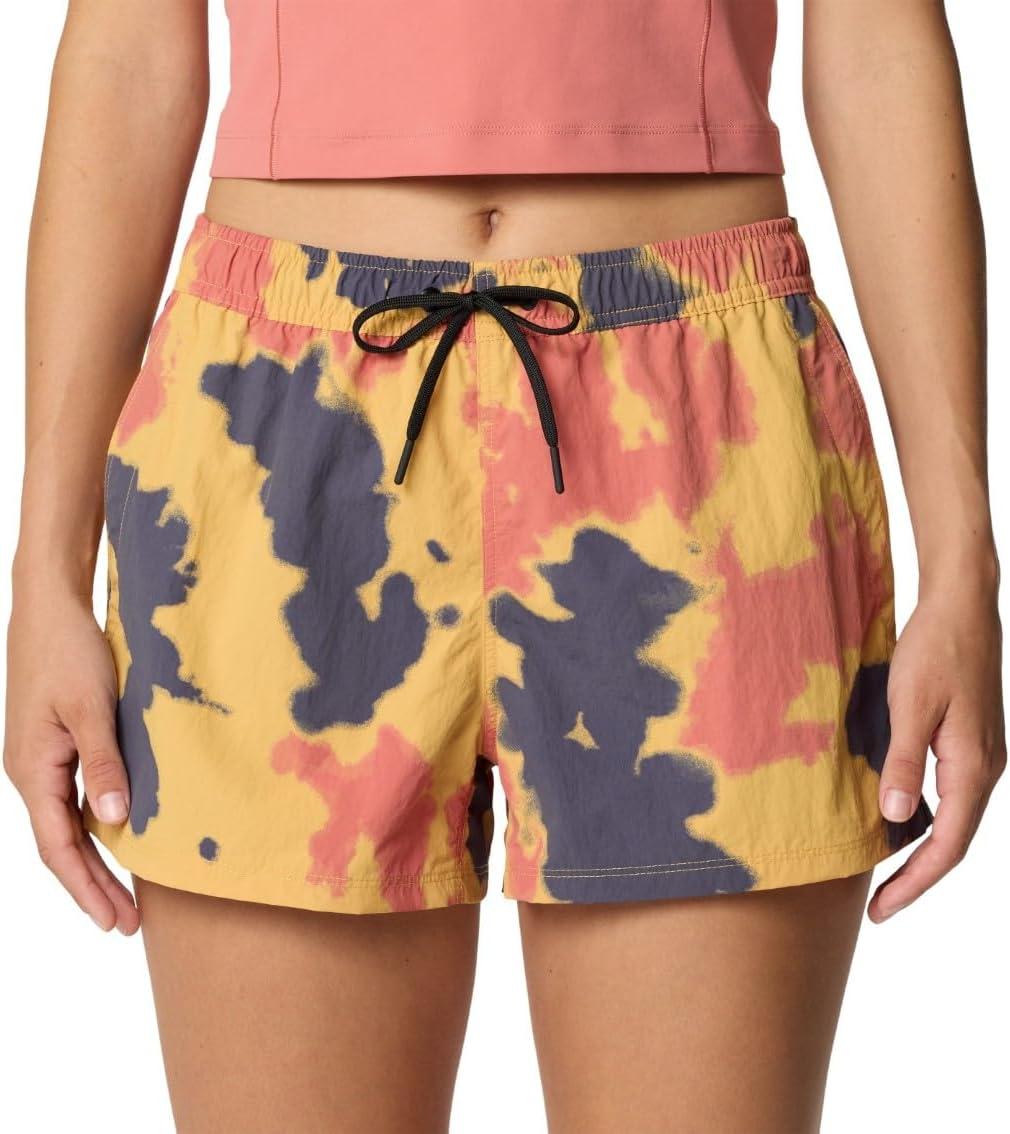 imageMountain Hardwear Womens Stryder Swim ShortSundown Gold Blissed Dye Print