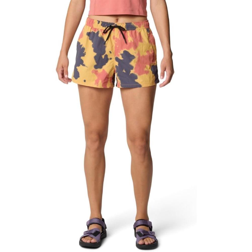 imageMountain Hardwear Womens Stryder Swim ShortSundown Gold Blissed Dye Print