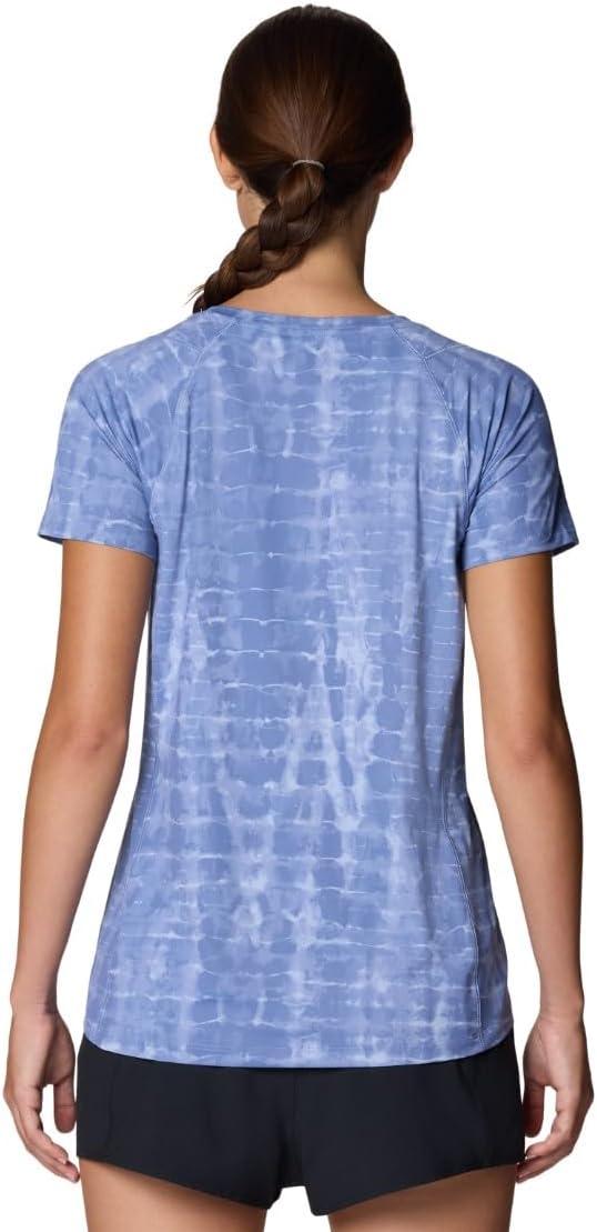 imageMountain Hardwear Womens Crater Lake Short SleeveBest Coast Blue Prismatic Print