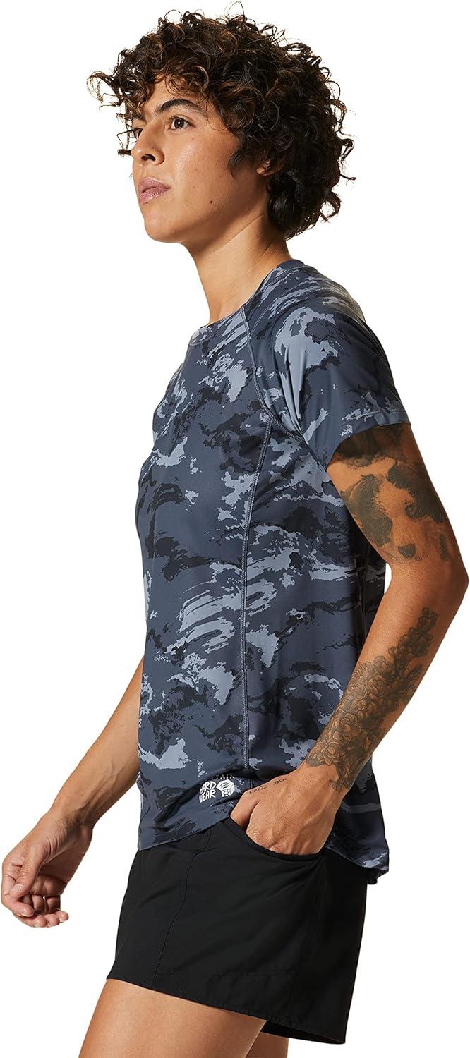 imageMountain Hardwear Womens Crater Lake Short SleeveBlue Slate Crag Camo Print