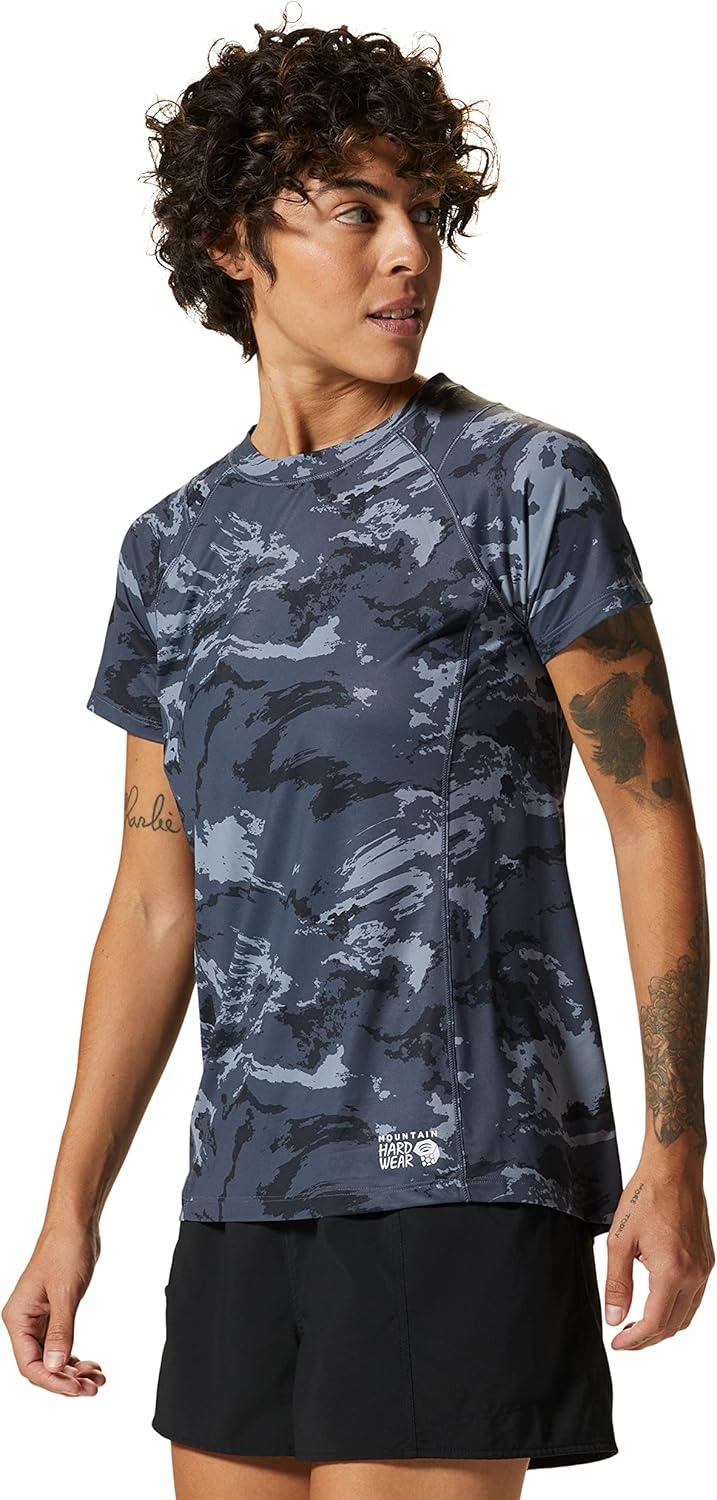 imageMountain Hardwear Womens Crater Lake Short SleeveBlue Slate Crag Camo Print