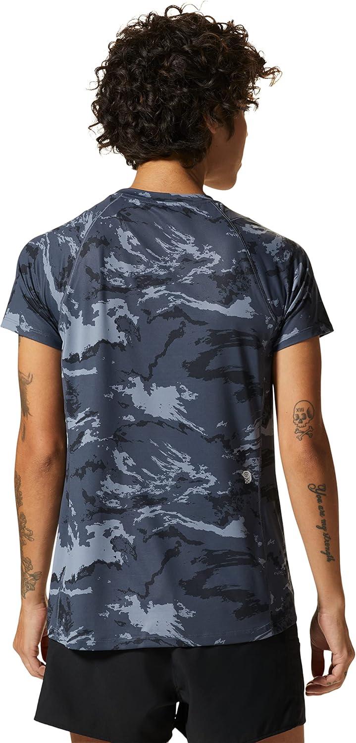 imageMountain Hardwear Womens Crater Lake Short SleeveBlue Slate Crag Camo Print