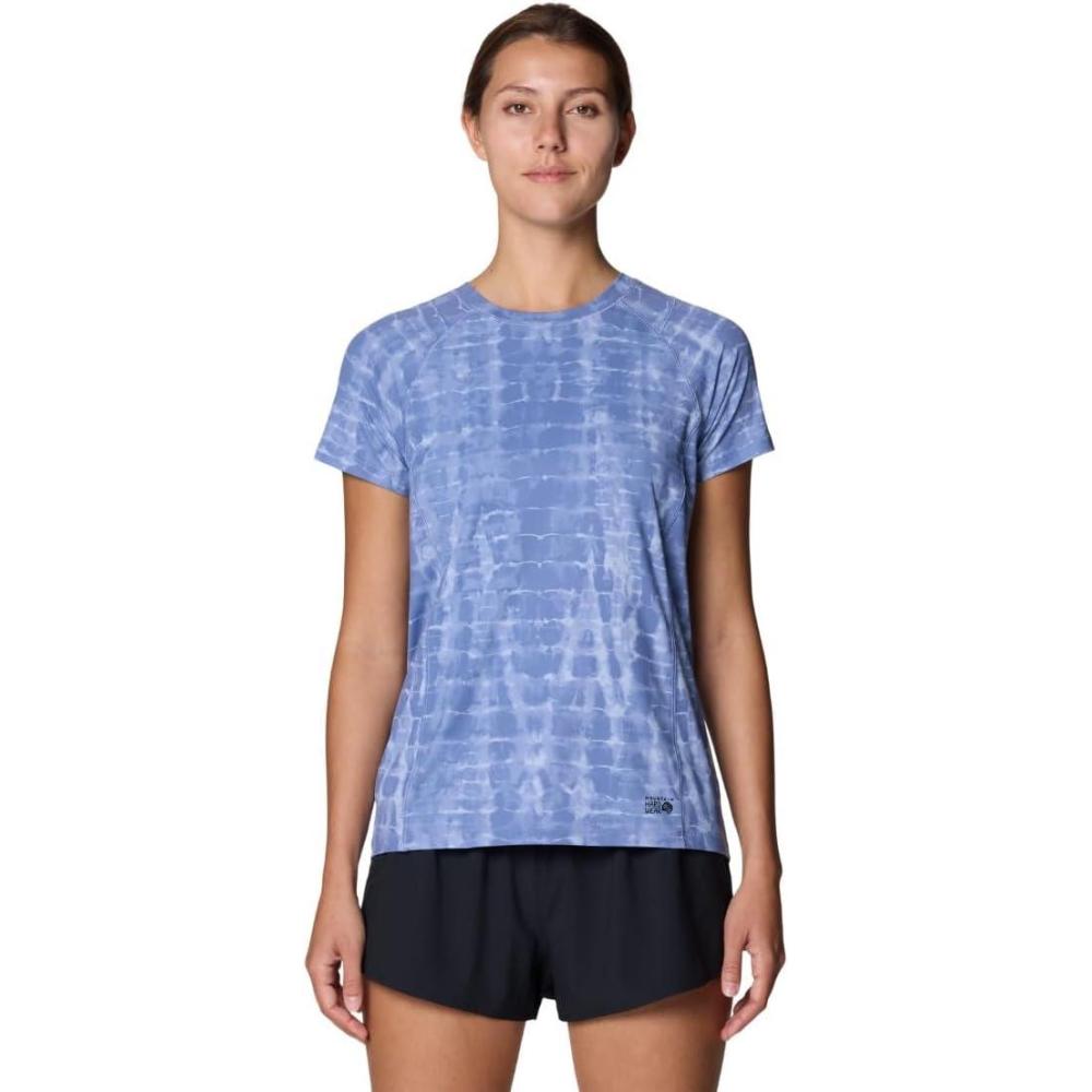 imageMountain Hardwear Womens Crater Lake Short SleeveBest Coast Blue Prismatic Print
