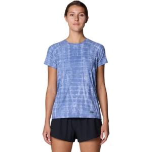 Mountain Hardwear Womens Crater Lake Short Sleeve(Best Coast Blue Prismatic Print)