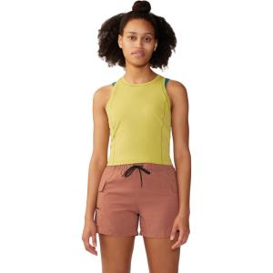 Mountain Hardwear Womens Mountain Stretch Tanklette(Bright Olive)